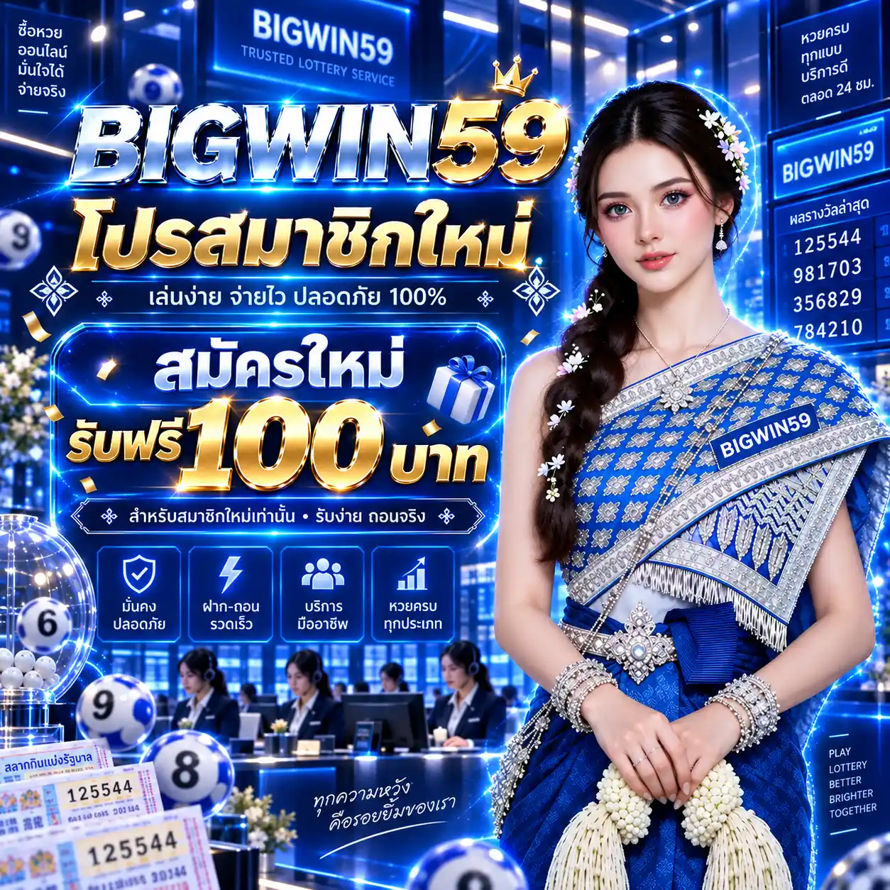 BIGWIN59 โปรสมาชิกใหม่ สมัครฝากรับโบนัส 100 บาท